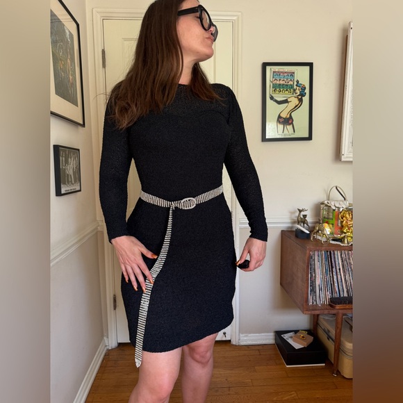 Y2K Silver Rhinestone Belt Sz XL - Picture 3 of 9